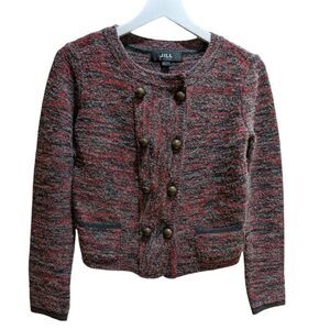 Jill By Jill Stuart Women's Double Breasted Buttoned Tweed Coat Size S